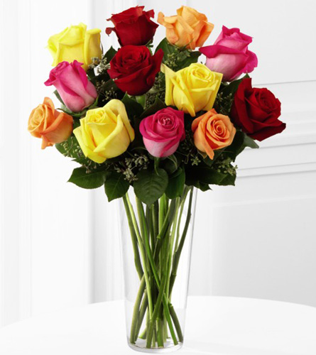 Bright Spark Rose Bouquet