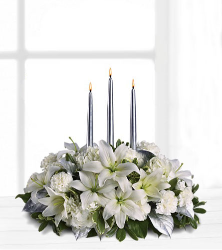 Silver Elegance Centerpiece