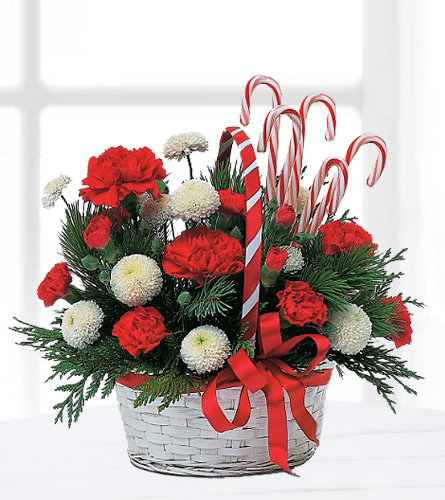 Candy Cane Basket