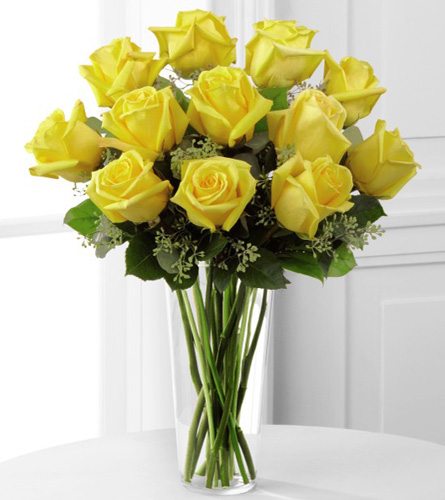 Pam's Garden - Get Well Flowers - Yellow Rose Arrangement E7-4808